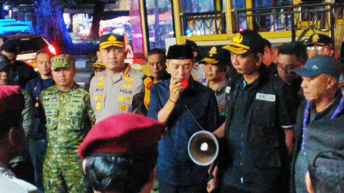 Wali Kota Bogor Dedie A Rachim bersama jajaran Forkopimda Kota Bogor melakukan patroli malam takbiran, Jumat, 20 Maret 2026.