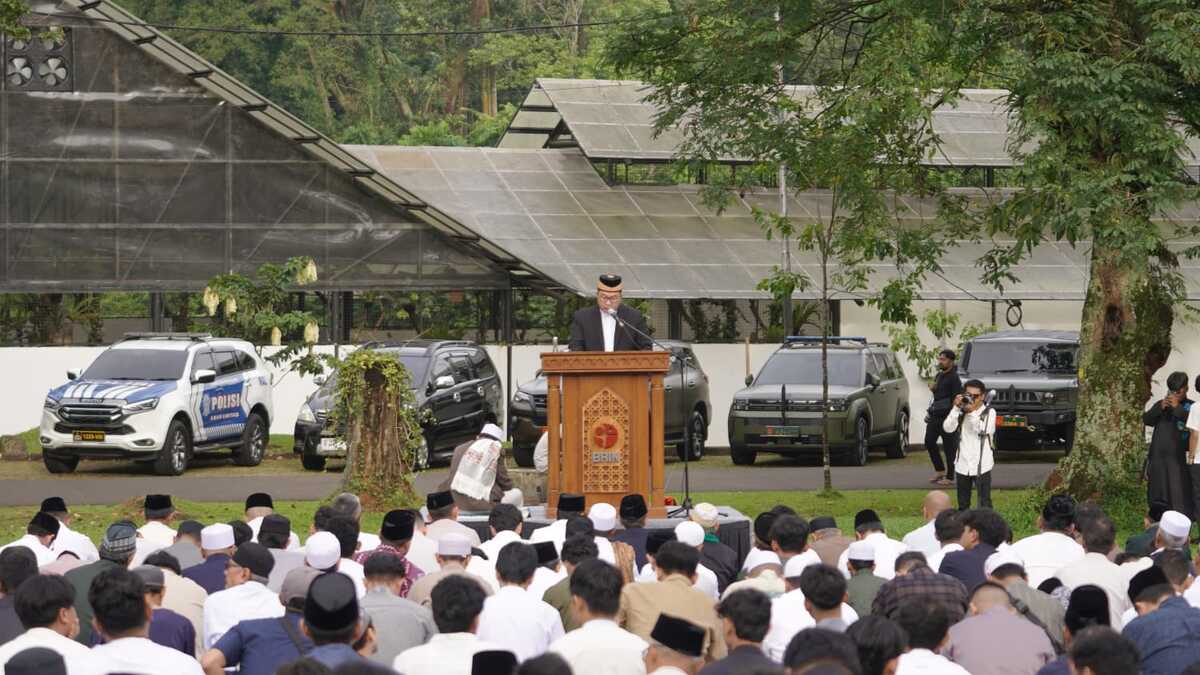 Khotbah Idulfitri yang disampaikan Kepala Badan Riset dan Inovasi Nasional (BRIN), Arif Satria. 