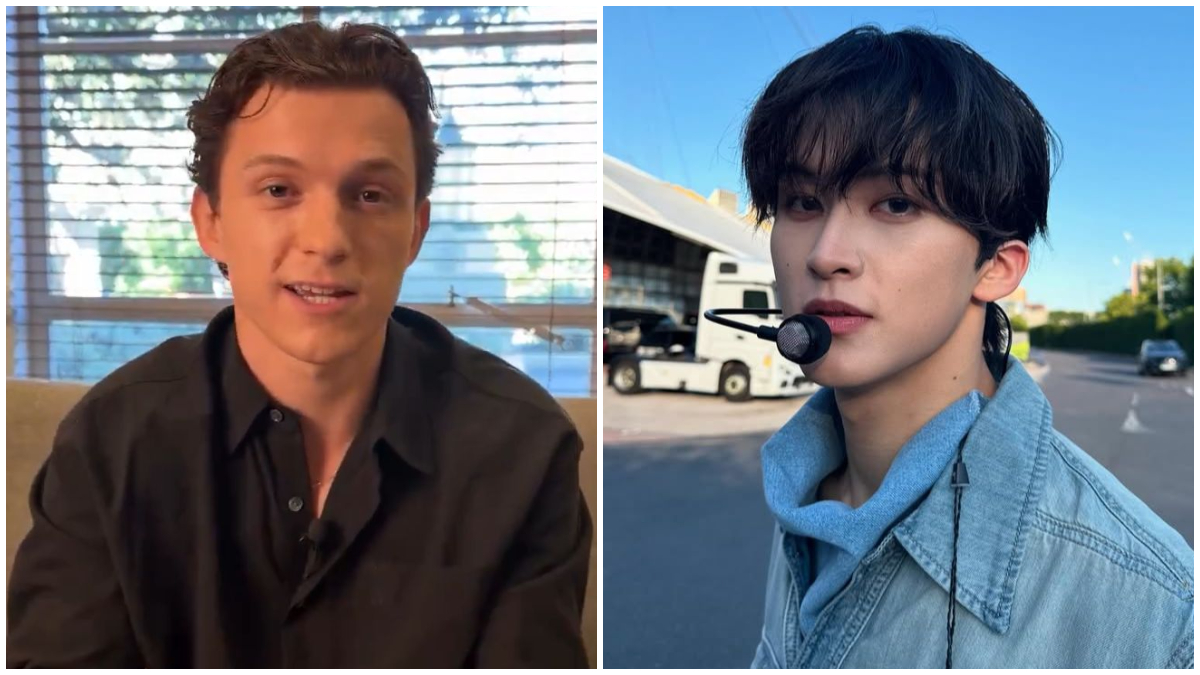 Potret Mark Lee dan cuplikan ucapan terima kasih Tom Holland. 