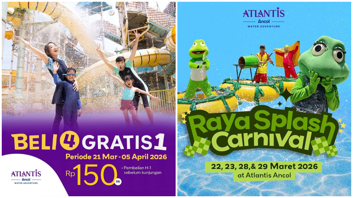 Unggahan resmi promo dan jadwal pertunjukan Atlantis Water Adventure Ancol. 
