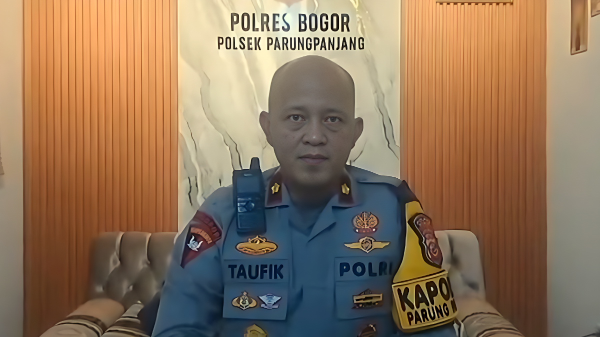 Kapolsek Parung Panjang, Kompol M Taufik memberikan keterangan kepada wartawan, Kamis 26 Maret 2026.