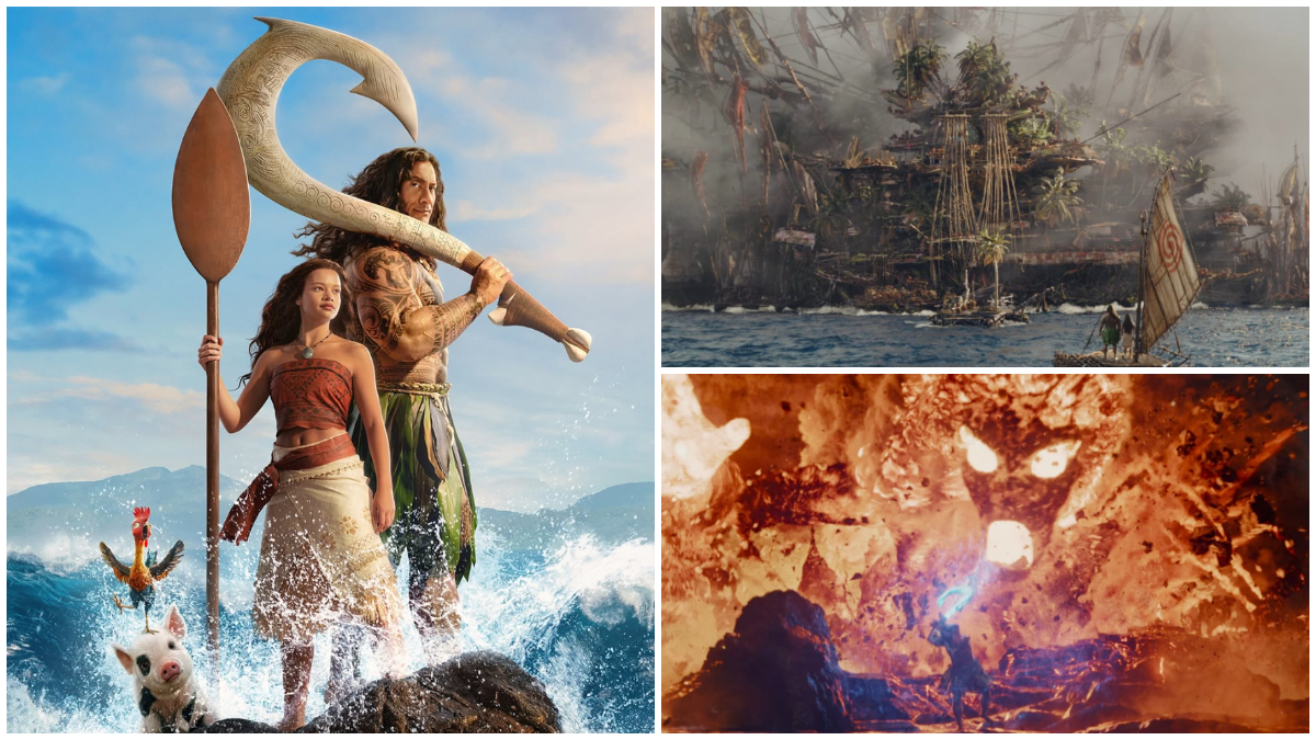 Cuplikan tampilan karakter Moana dan Maui dalam versi live action yang memperlihatkan nuansa visual lebih realistis.