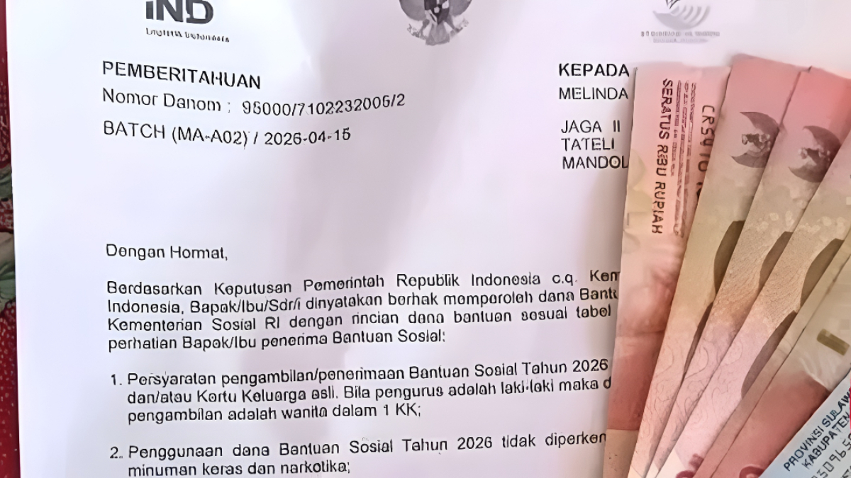 Bukti pencairan bansos