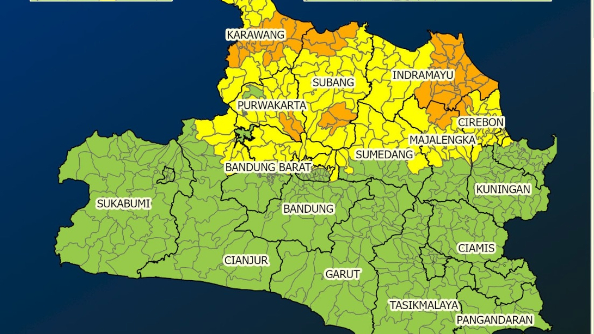 Prakiraan cuaca di Jawa Barat, Kamis 26 Maret 2026.
