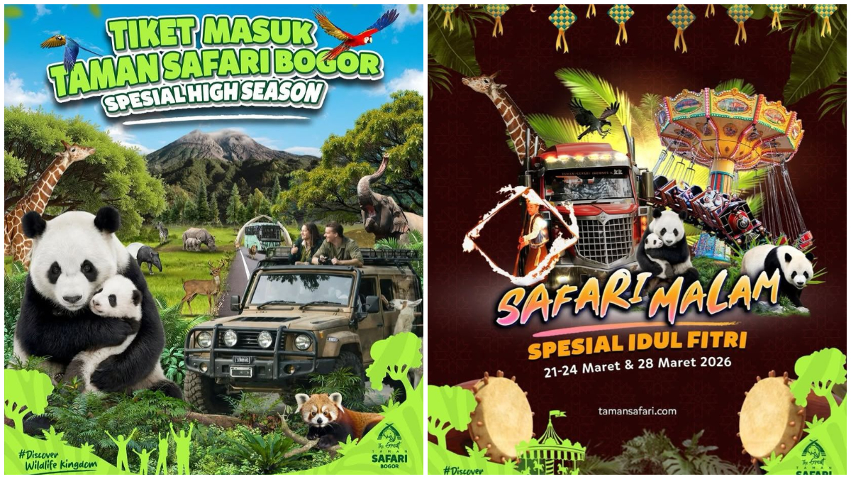 Unggahan resmi promo dan jadwal pertunjukan Taman Safari Bogor.
