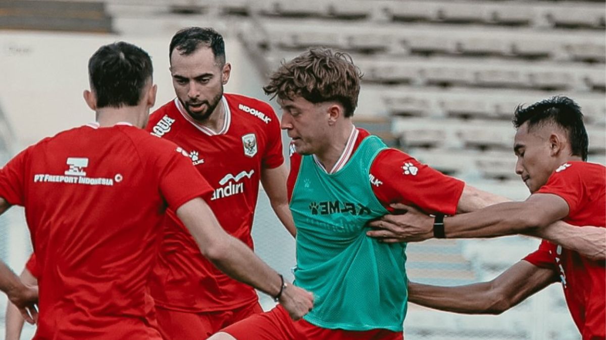 Sesi latihan Timnas Indonesia jelang Fifa Series 2026.