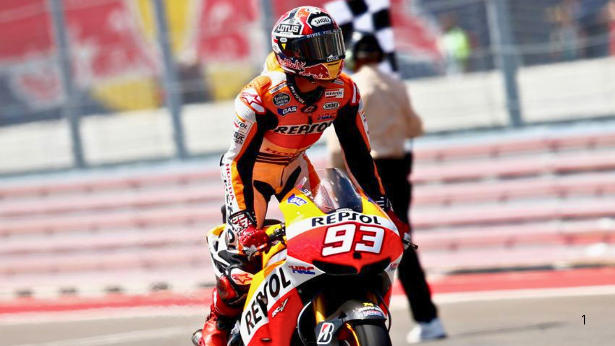 Marc Marquez saat pertama kalinya memenangkan balapan MotoGP Austin tahun 2013 silam bersama Repsol Honda Racing Team.