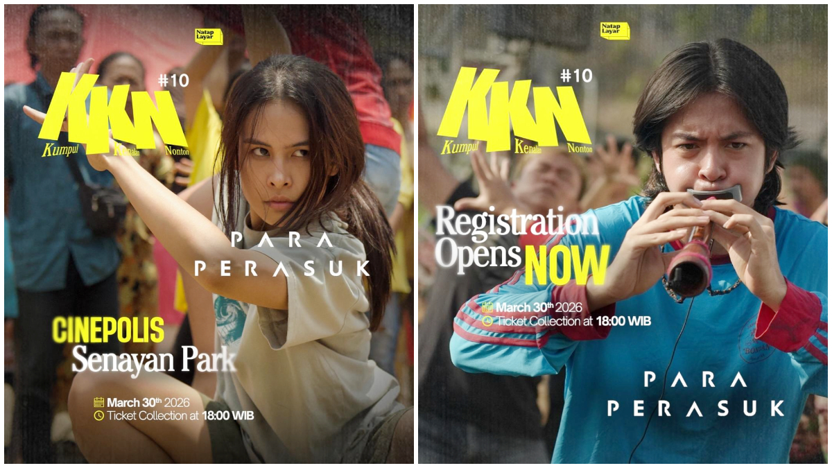 Pemutaran spesial Film Para Perasuk (Levitating) dalam acara KKN Episode 10 yang digelar di Cinepolis Senayan Park, Jakarta, jelang perilisan resminya. 