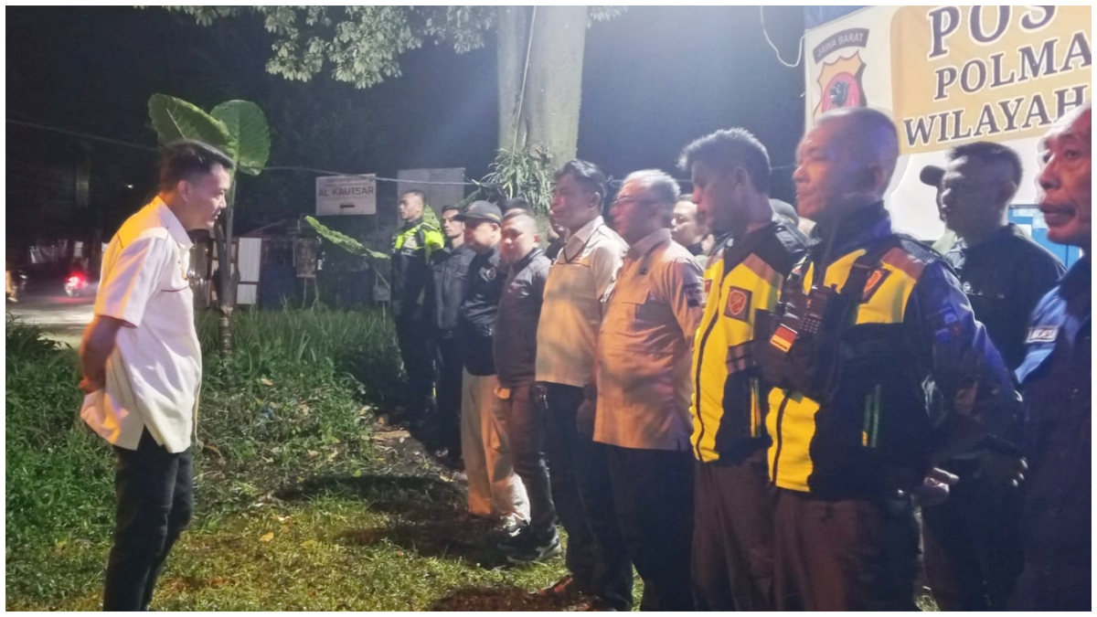 Apel gabungan di pos terpadu BNR Bogor Selatan.