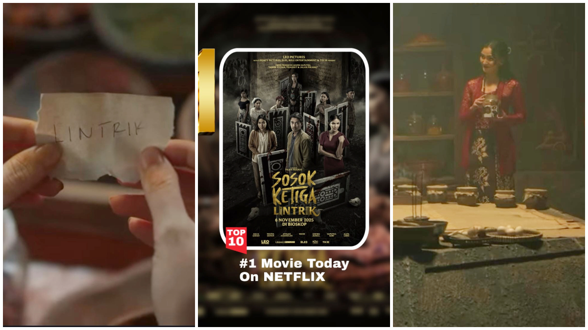 Poster Film Sosok Ketiga : Lintrik yang menduduki Top 1 di Netflix.