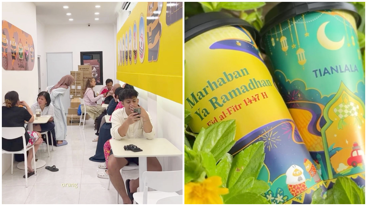 Minuman Segar Tianlala di Cilebut yang ramai diburu pengunjung.