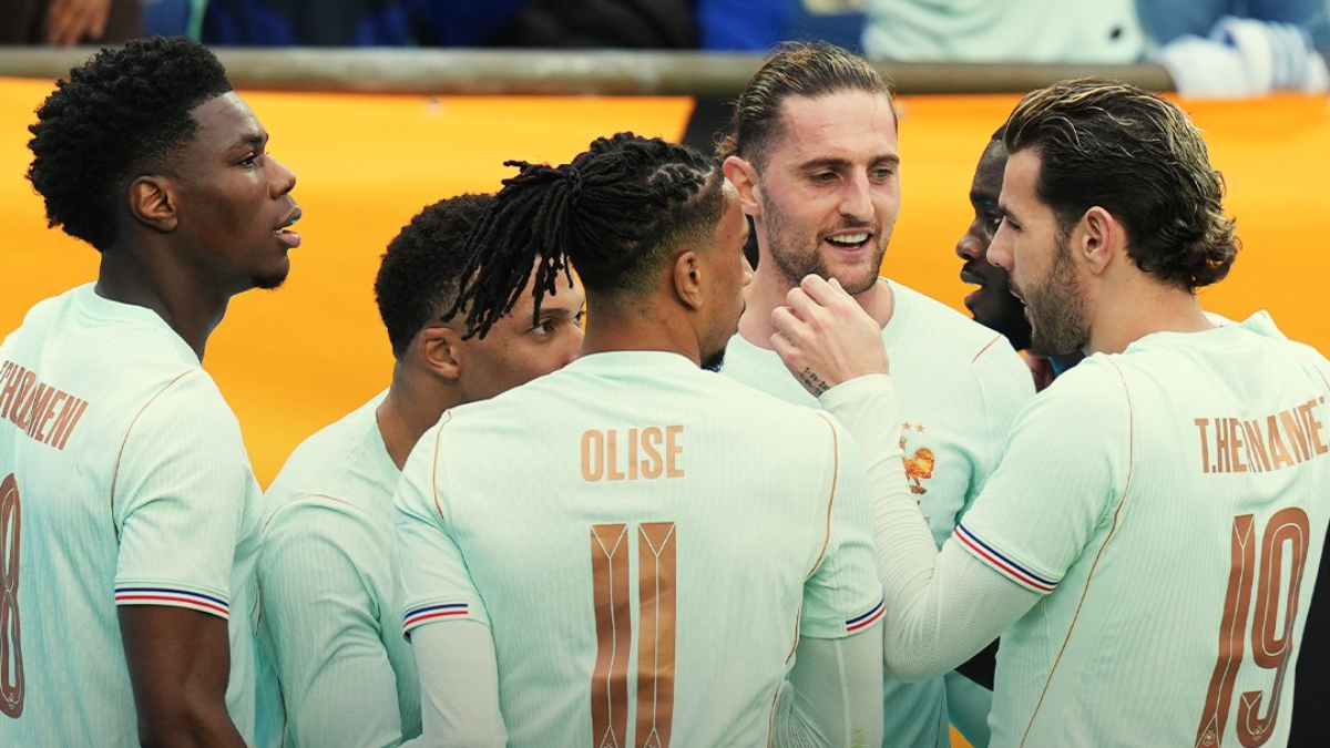Timnas Prancis kalahkan&nbsp;Brasil&nbsp;di Gillette Stadium, Amerika Serikat, Jumat 27&nbsp;Maret&nbsp;2026.