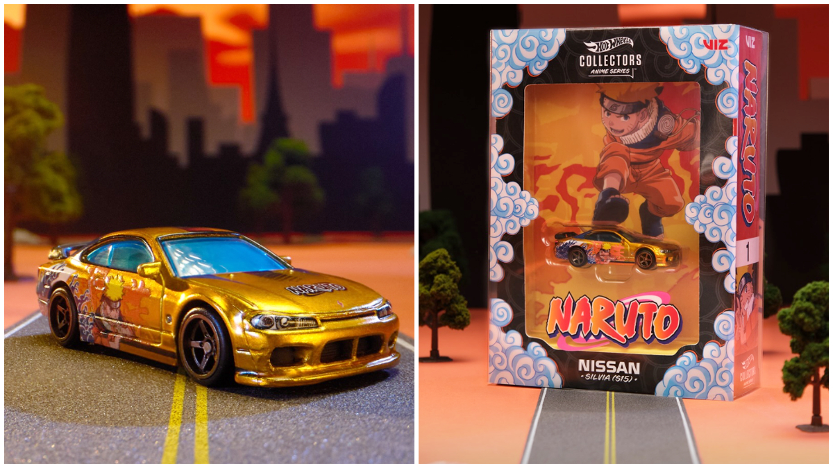 Desain Nissan Silvia S15 bertema Naruto hasil kolaborasi Hot Wheels dengan sentuhan kreator Indonesia. 