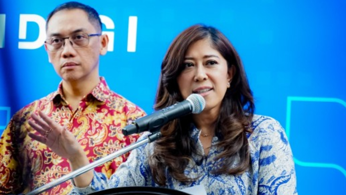 Menteri Komunikasi dan Digital, Meutya Hafid saat menyampaikan keterangan.