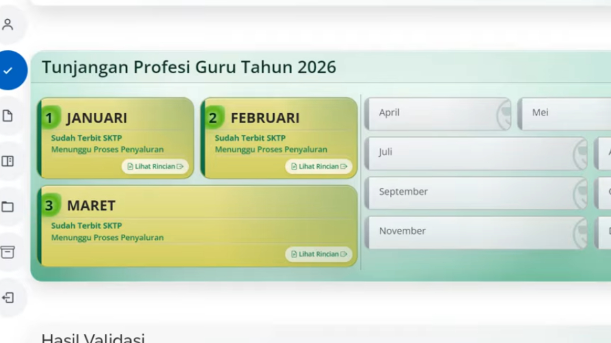  Ilustrasi tampilan Info GTK yang  bisa diakses oleh guru.
