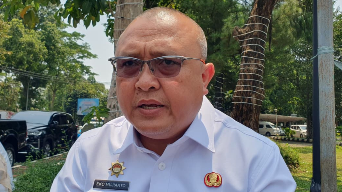 Kepala DPKP Kabupaten Bogor, Eko Mujiarto saat menyampaikan keterangan. 