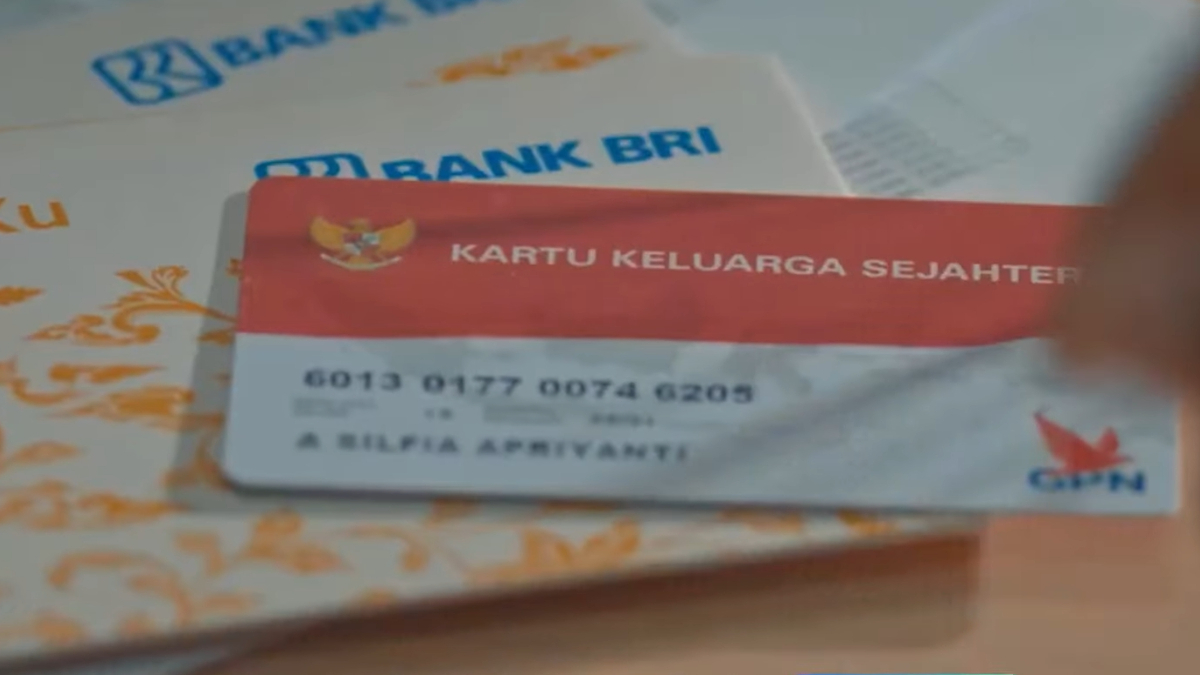 Ilustrasi pencairan bansos melalui KKS Merah Putih