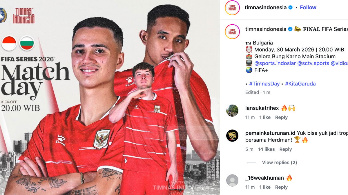 Timnas Indonesia akan menghadapi Bulgaria di final FIFA Series malam ini.
