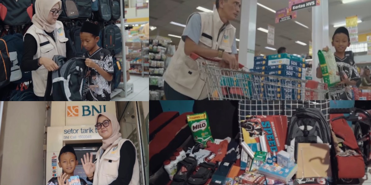 Hafip, siswa SD di Bandung, menerima bansos Atensi AMPK dari Kemensos.