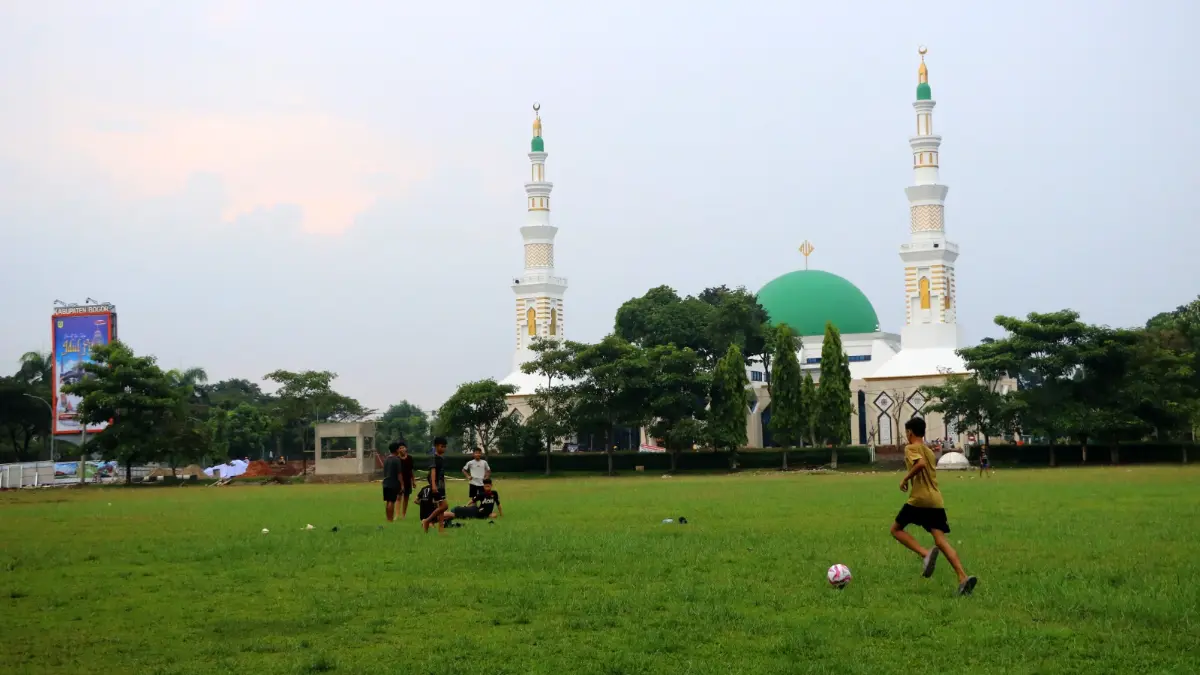 Lokasi Alun-alun Tegar Beriman Kabupaten Bogor yang ditargetkan rampung Juni, saat Hari Jadi Bogor ke 544. Foto : Hendi Novian/Radar Bogor