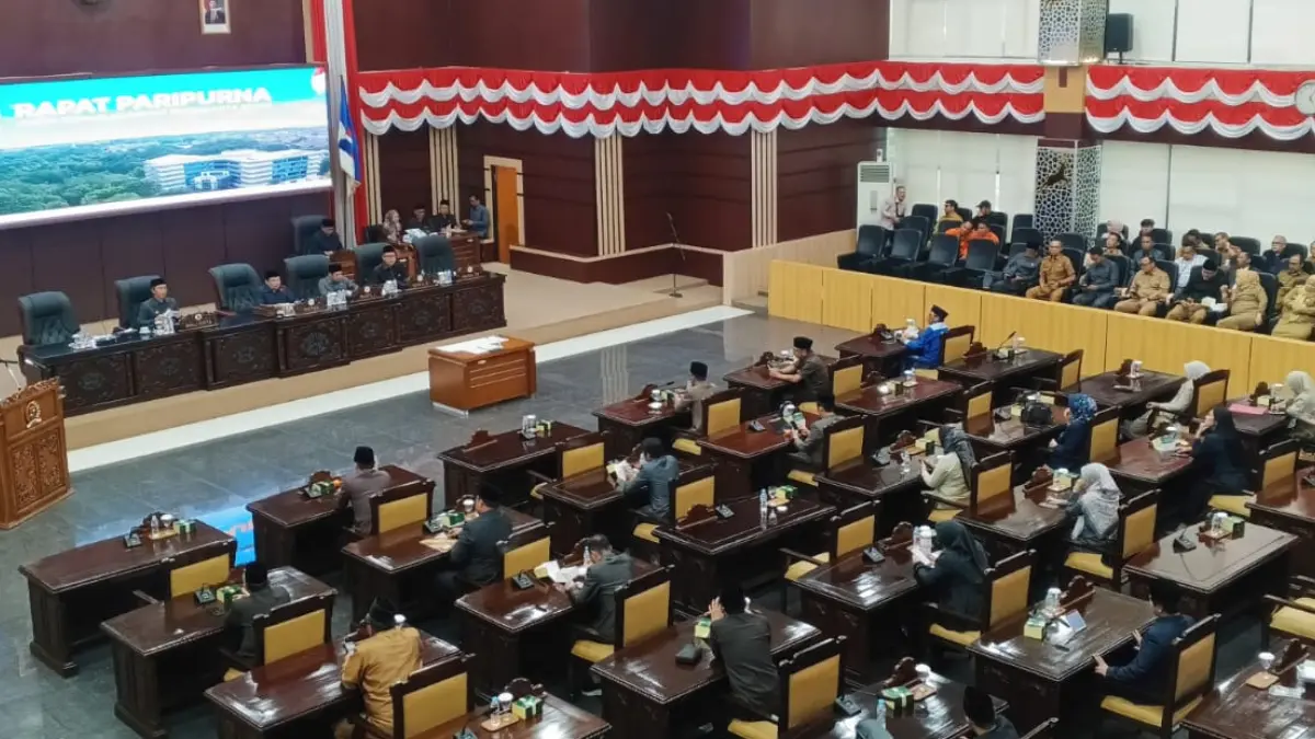 Rapat Paripurna DPRD Kota Bogor tentang Laporan Keterangan Pertanggungjawaban (LKPJ) Pemkot Tahun Anggaran 2025. Foto: Fikri/Radar Bogor