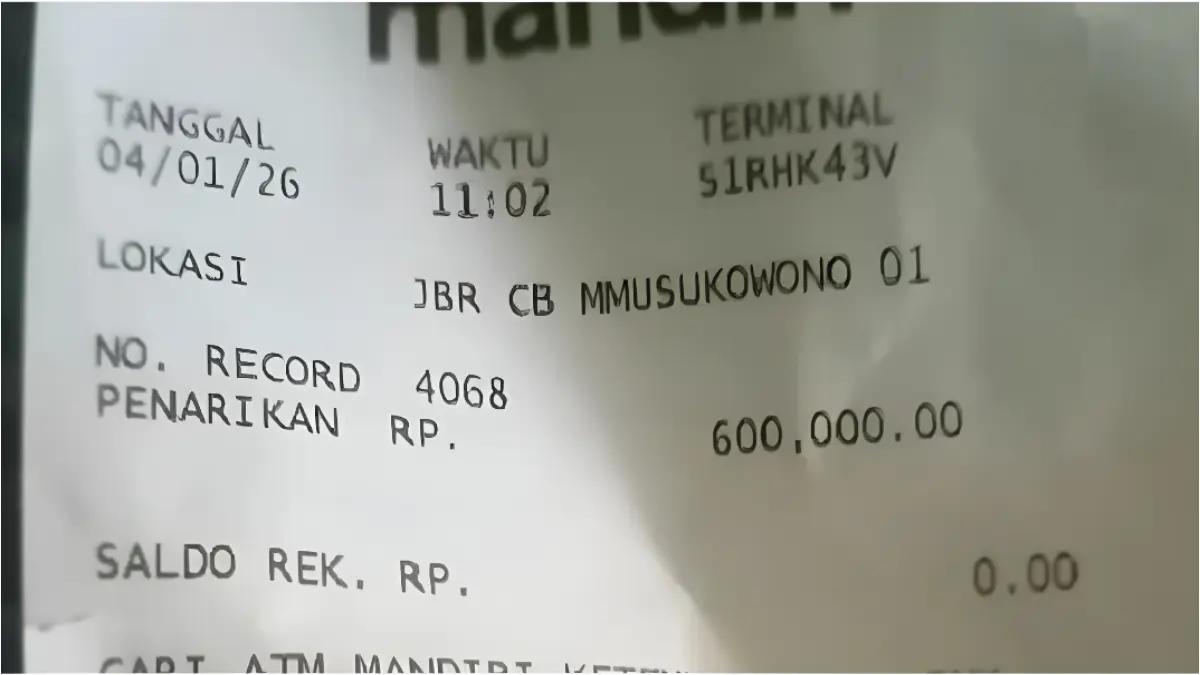 Ilustrasi struk bukti pencairan bansos tahap 1 (Foto: YouTube/Arfan Saputra Channel)