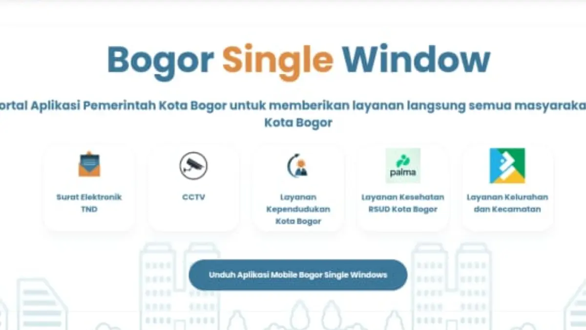 Ilustrasi: Tampilan aplikasi Bogor Smart Window (BSW). Foto: Dok. BSW