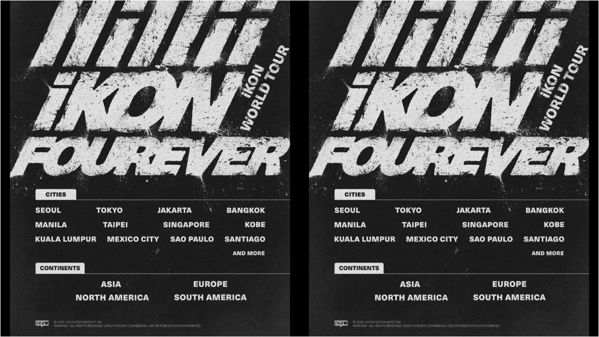 Poster Konser iKON FOUREVER WORLD TOUR