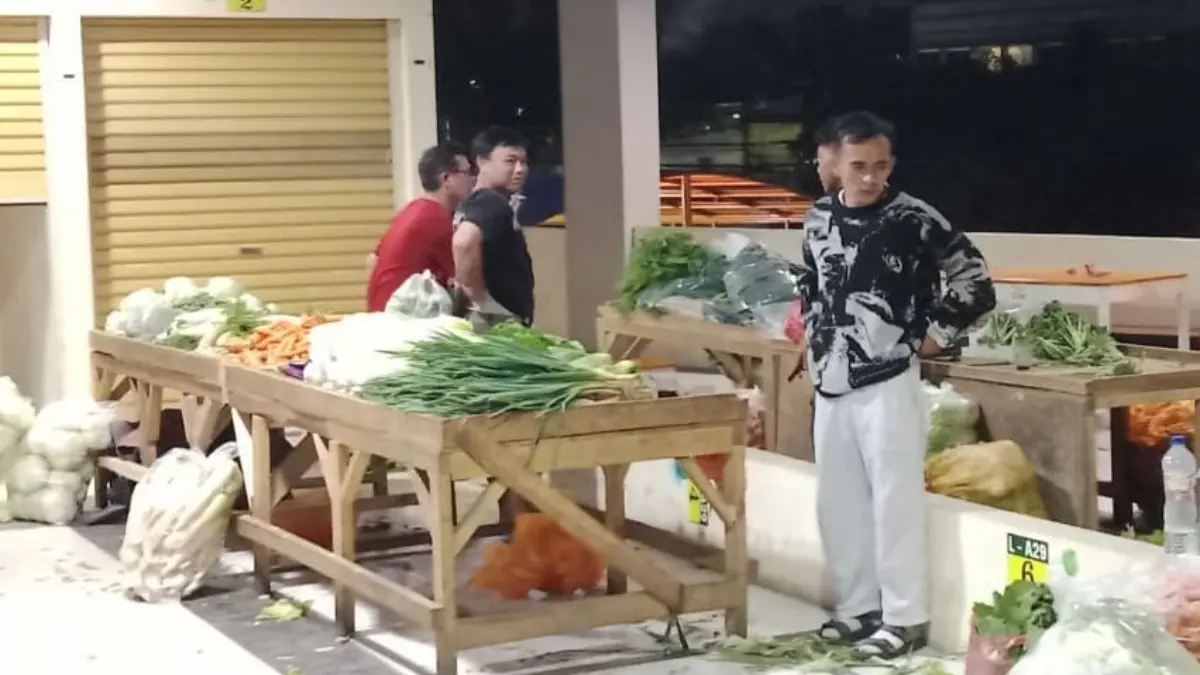 Sejumlah PKL sudah menempati Pasar Jambu Dua Kota Bogor. Foto: Tangkapan layar