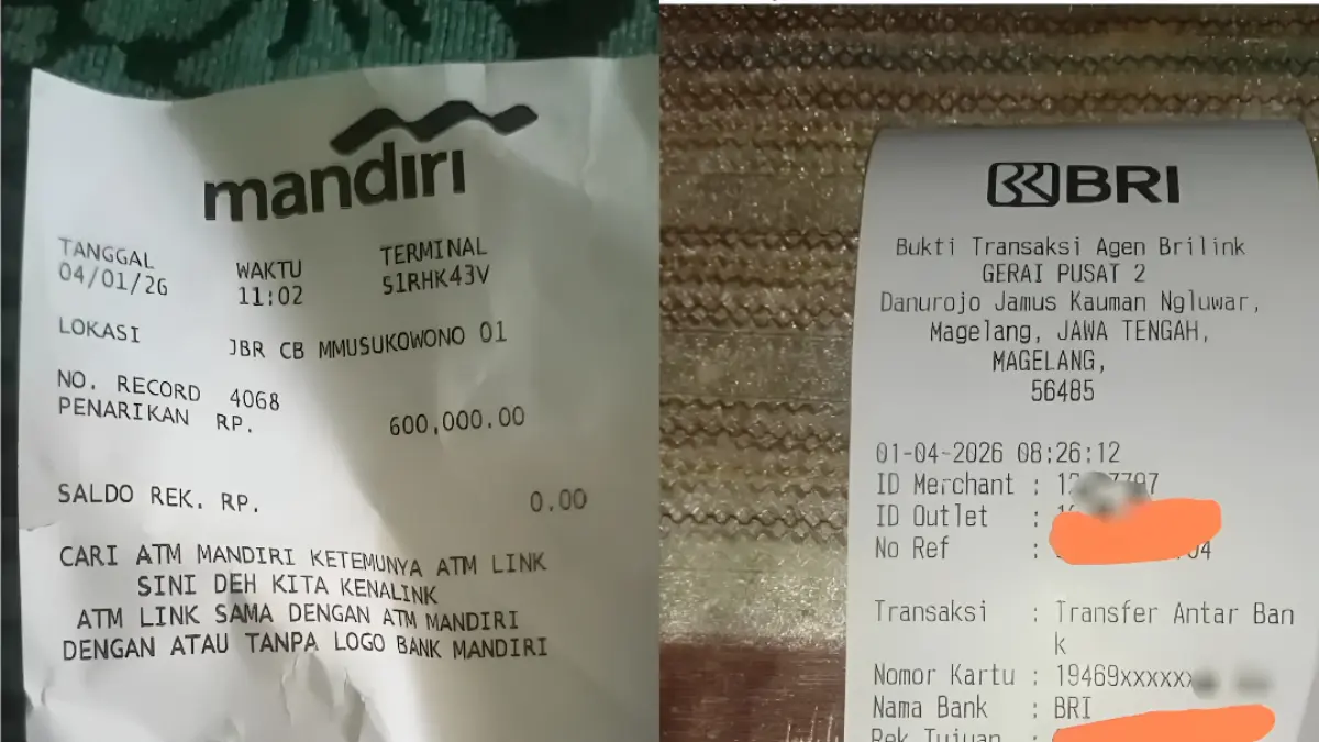 Struk bukti bansos BPNT sudah cair dan masuk ke rekening KKS Bank Himbara. (Foto: YouTube Arfan Saputra Channel)