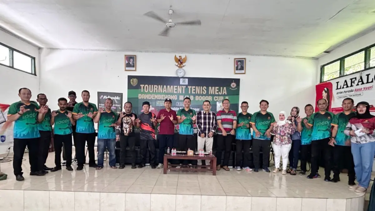 Dandenbekang III/1.B Bogor Cup II menggelar turnamen tenis meja Jumat, 3 April 2026. (Dandenbekang III/1.B Bogor)