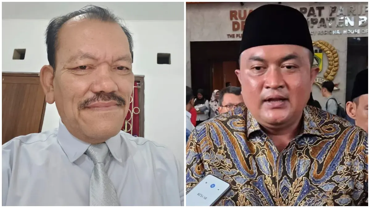 Ketua LSM PRB, M. Johan Pakpahan dan Bupati Bogor Rudy Susmanto.