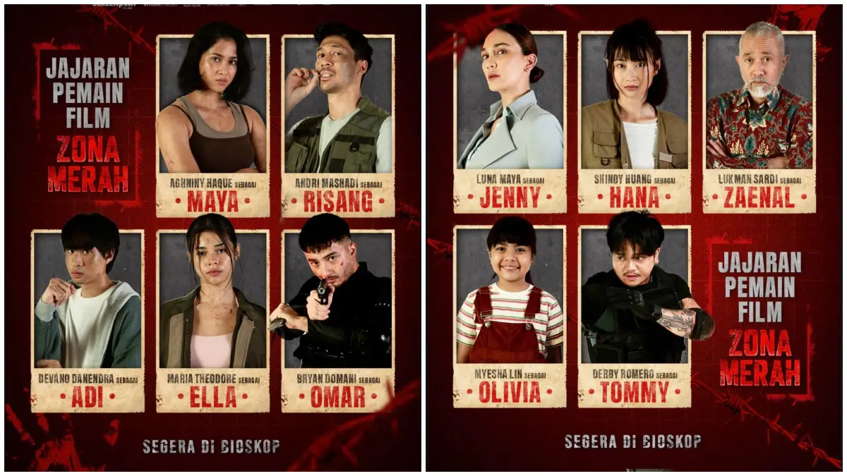 Jajaran pemain Film Zona Merah yang diumumkan melalui Instagram @filmzonamerah. (Foto: Instagram @filmzonamerah)
