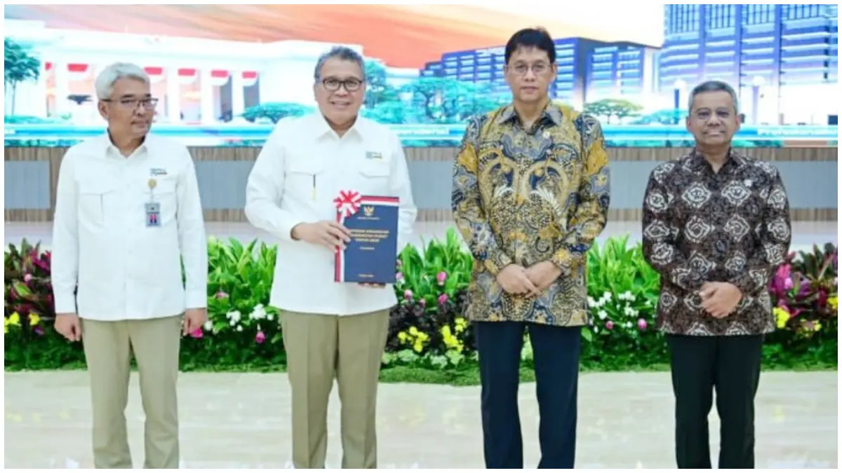 Penyerahan LKPP 2025 Unaudited oleh Menkeu kepada Ketua BPK RI. (Foto : Instagram @menkeuri)