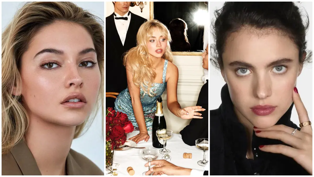 Potret Sabrina Carpenter, Margaret Qualley, dan Madelyn Cline, serta cuplikan teaser House Tour. (Foto: Akun X @SabrinaAnnLynn dan @SeriesBrasil)