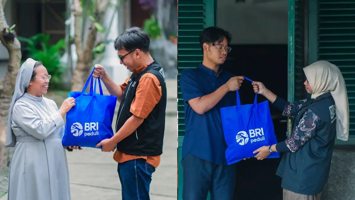 BRI Peduli menyalurkan 10.050 paket sembako kepada umat Nasrani di Hari Paskah.