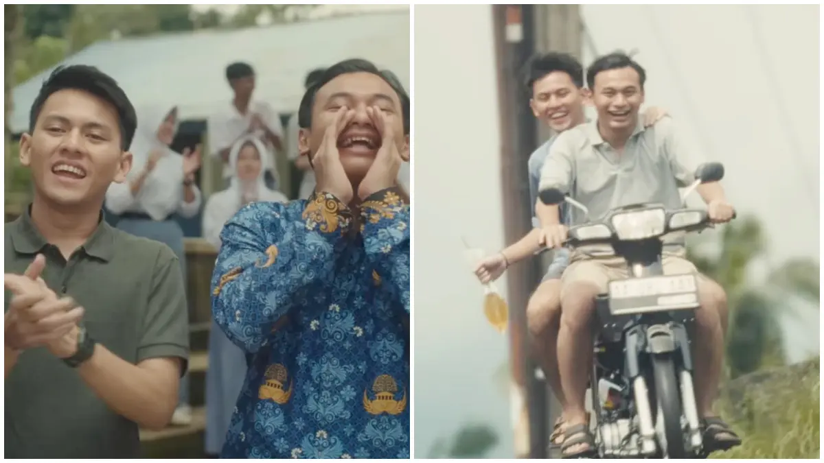 Cuplikan video musik Aku Ada Untukmu yang menampilkan kisah persahabatan masa sekolah.&nbsp; (Foto: YouTube @PerungguOfficial)