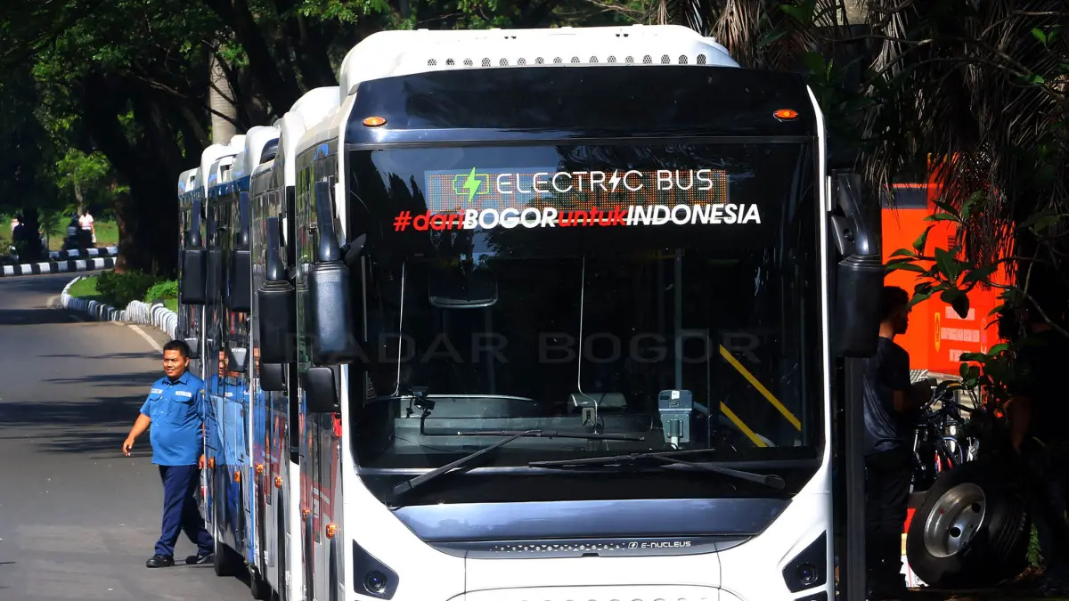 Peluncuran Bus Listrik Kabogor. Foto : Hendi Novian / Radar Bogor