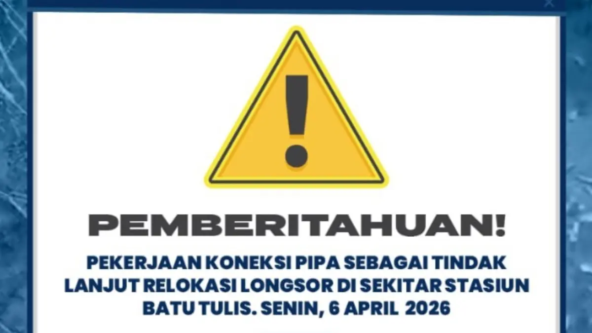 Perumda Tirta Pakuan Kota Bogor akan melakukan pekerjaan koneksi pipa Senin, 6 April 2026. (Instagram @perumdatirtapakuan)