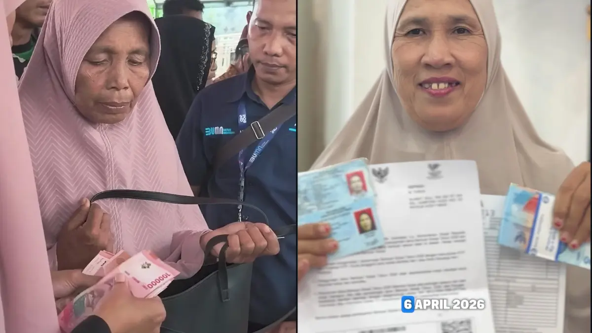 Ilustrasi masyarakat terdampak bencana mendapat bantuan sosial atau bansos dari Kemensos. (Foto: Instagram @Kemensosri)
