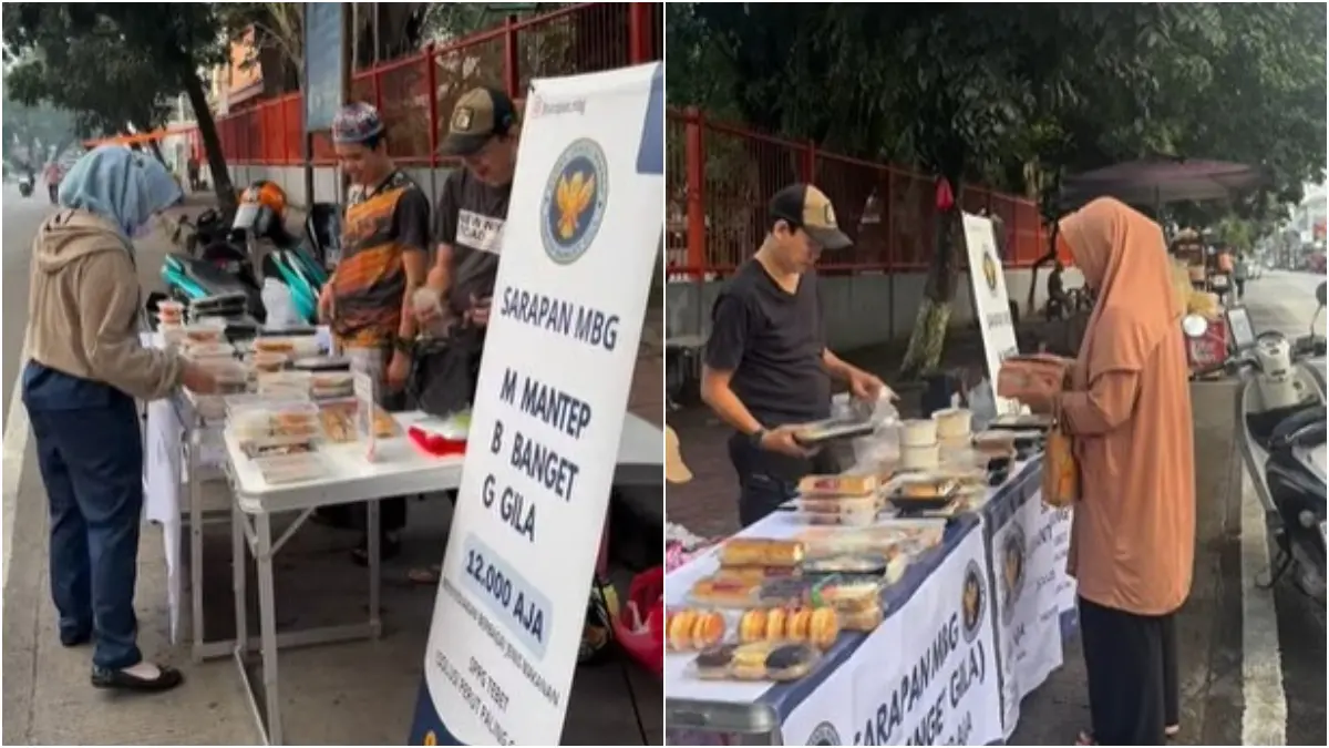 Potret Lapak Sarapan MBG Tebet (Mantap Banget Gila)/Instagram @sarapan.mbg