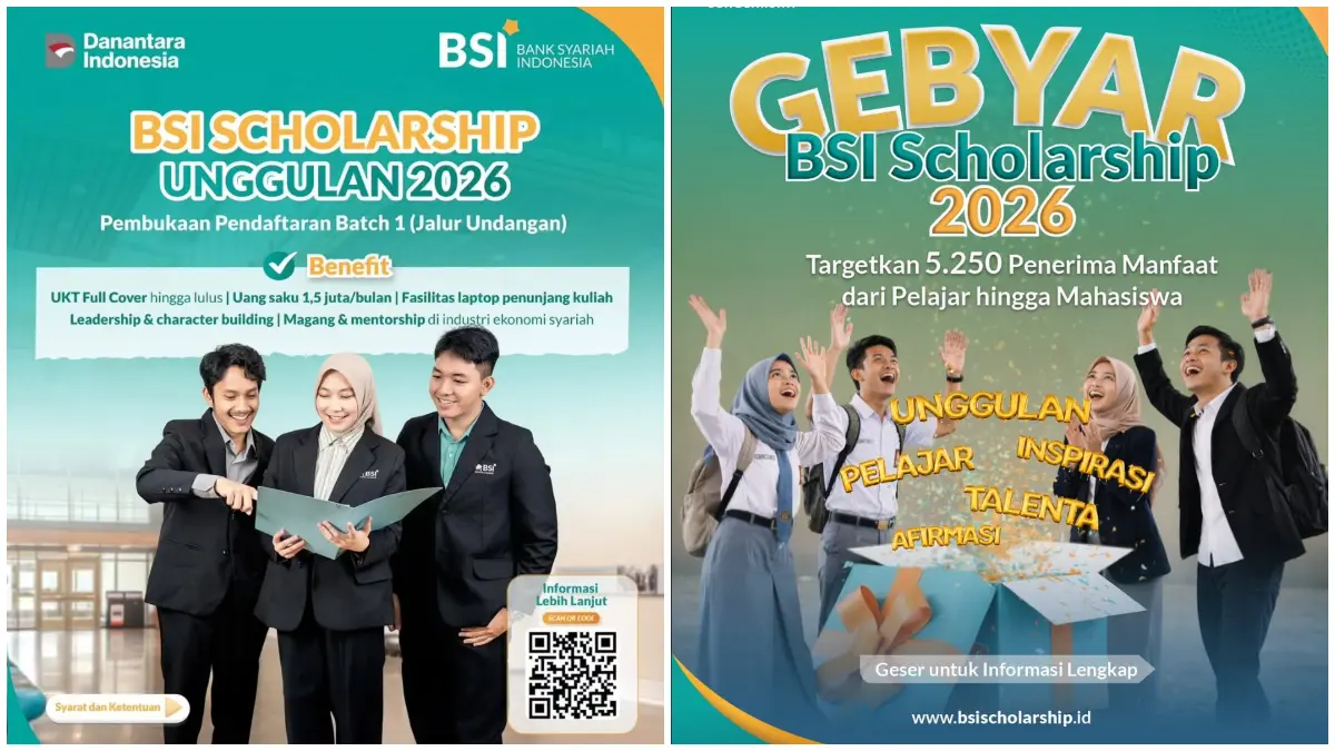 Informasi Pembukaan BSI Scholarship 2026. (Foto : Instagram @bsi_scholarship)