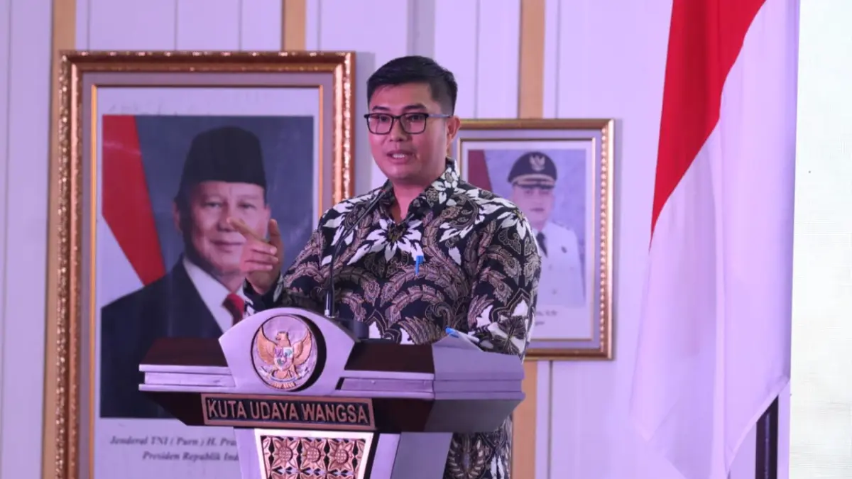 Ketua DPRD Kabupaten Bogor Sastra Winara saat menghadiri Musrenbang di Gedung Serbaguna I, Cibinong, Kabupaten Bogor. (Hendi Novian/Radar Bogor)