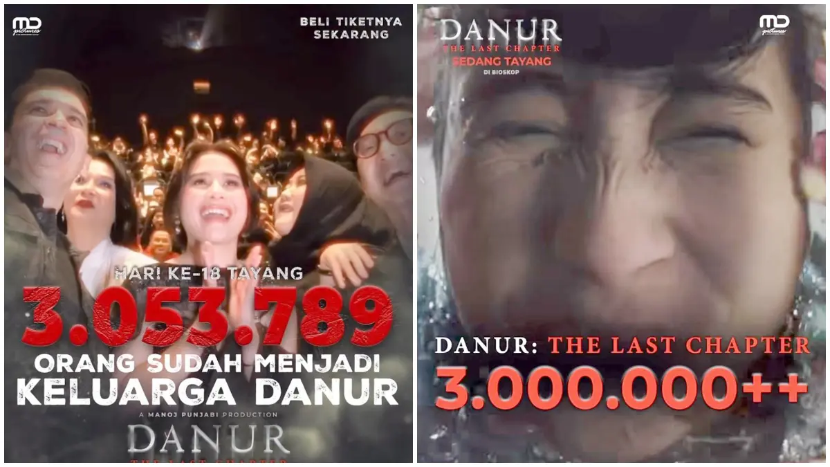 Suasana perayaan pencapaian 3 juta penonton film Danur: The Last Chapter di bioskop. (Foto : Instagram @danurmovie)