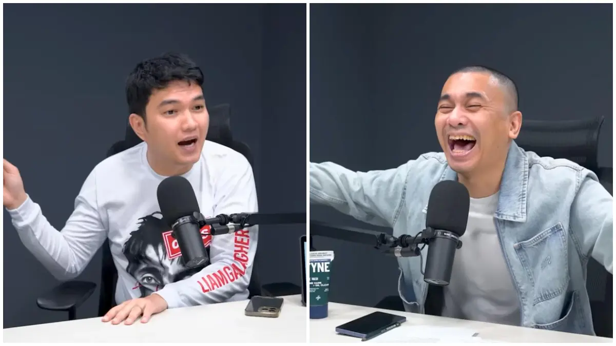 Aldi Taher mengungkap makna di balik tagline viral Aldi’s Burger dalam podcast bersama Raditya Dika. (Foto: YouTube @radityadika)