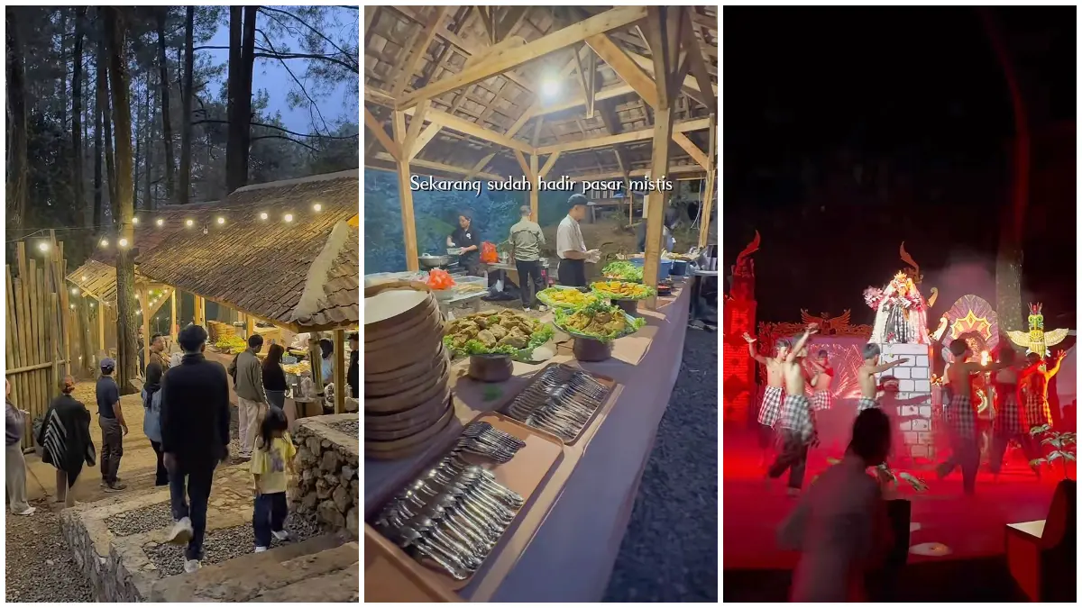 Suasana Pasar Mistis Symforest Puncak, destinasi unik yang memadukan alam, seni, dan kuliner. (Foto: Instagram @symforest.puncak)
