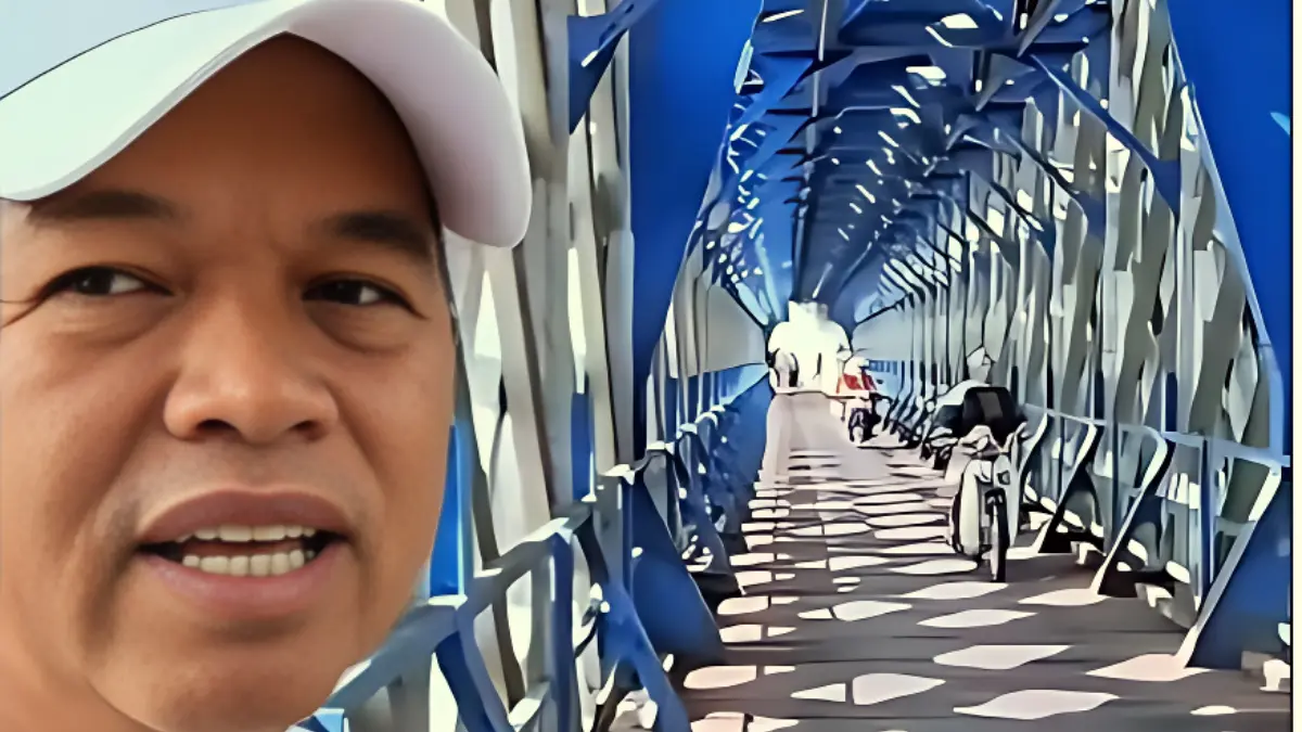 Gubernur Jawa Barat, Dedi Mulyadi mengecek langsung kondisi Jembatan Cirahong.  (Instagram @dedimulyadi71)