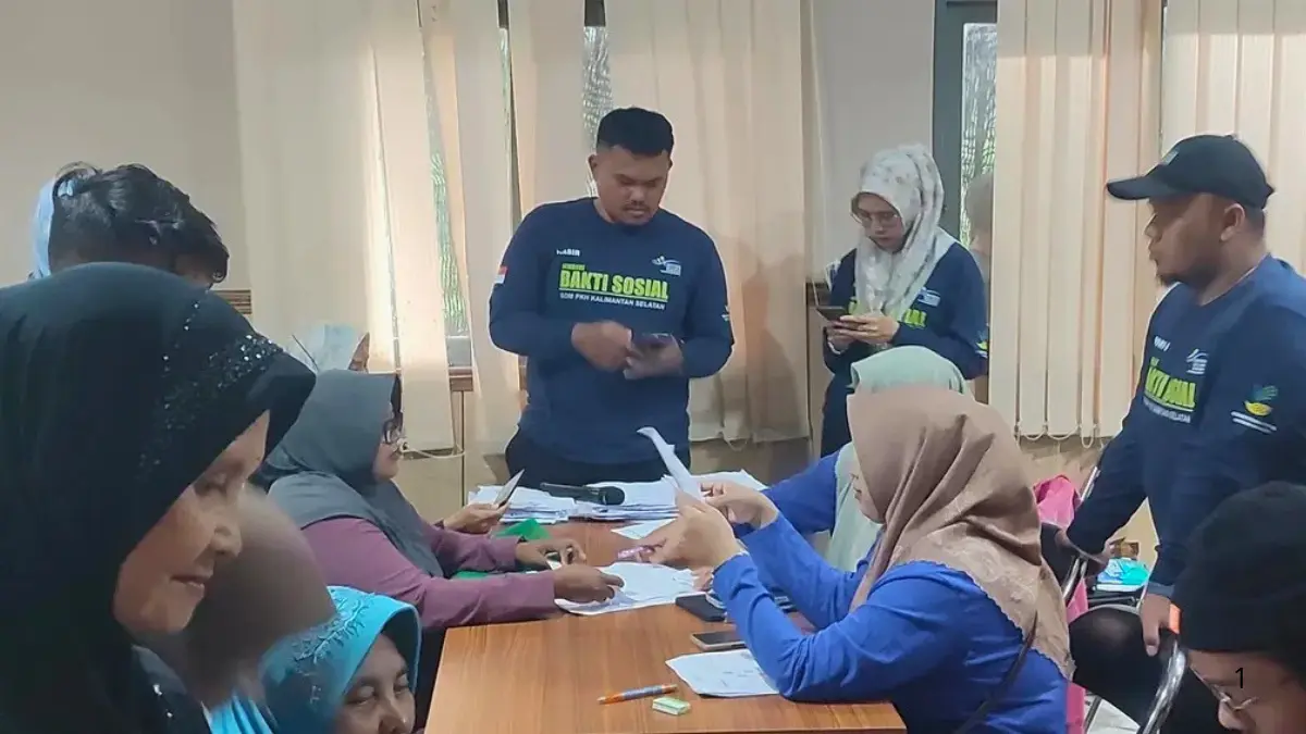 Ilustrasi pencairan bansos berjalan dengan tertib. (Foto: barat.banjarmasinkota.go.id)