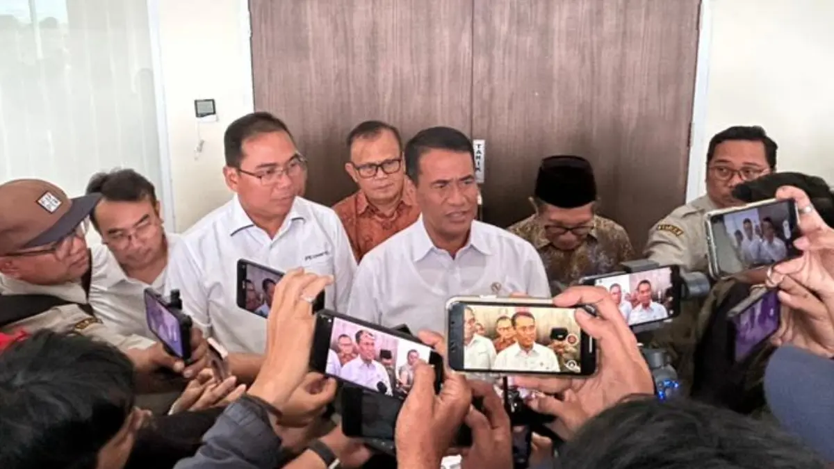 Menteri Pertanian (Mentan) Andi Amran Sulaiman saat menyampaikan keterangan kepada wartawan di  IPB University Bogor, Kamis, 9 April 2026. Bogor.(Fauzan/Radar Bogor)