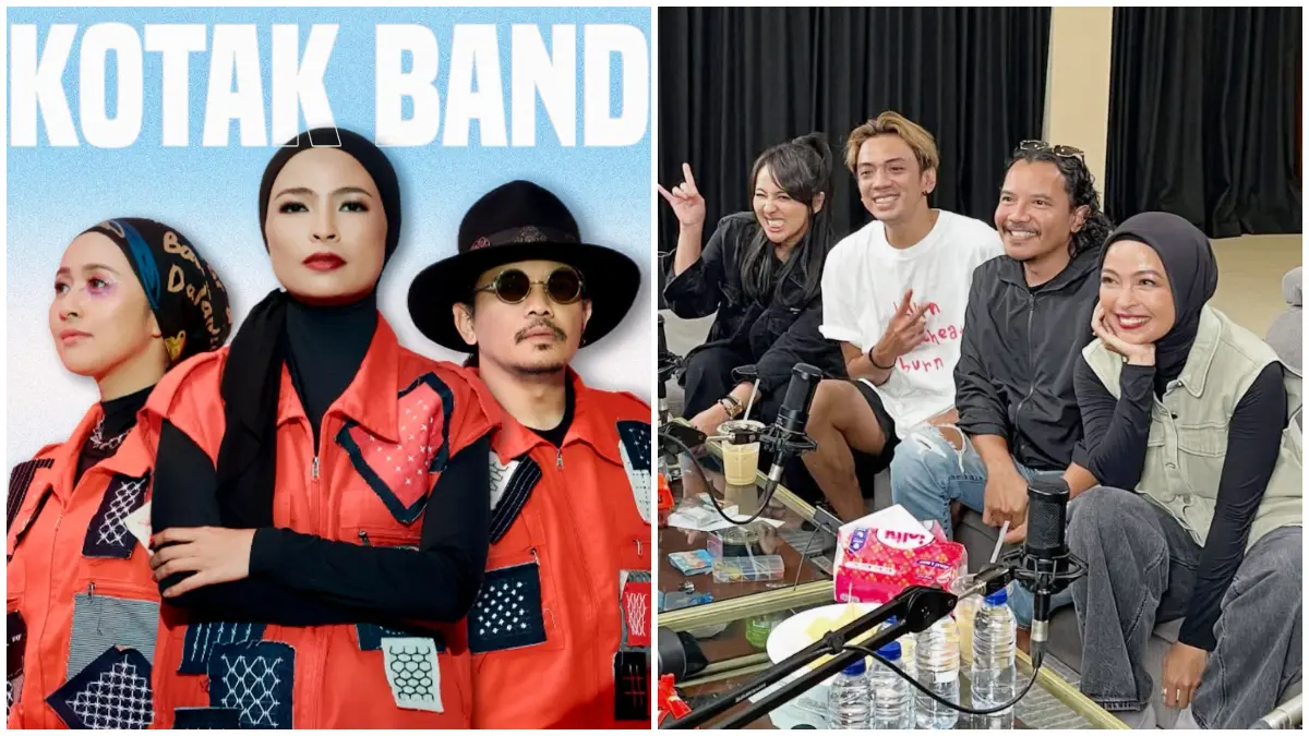 Band Kotak hadir sebagai tamu kejutan dalam live streaming Marapthon. (Foto: Instagram @kotakband_)